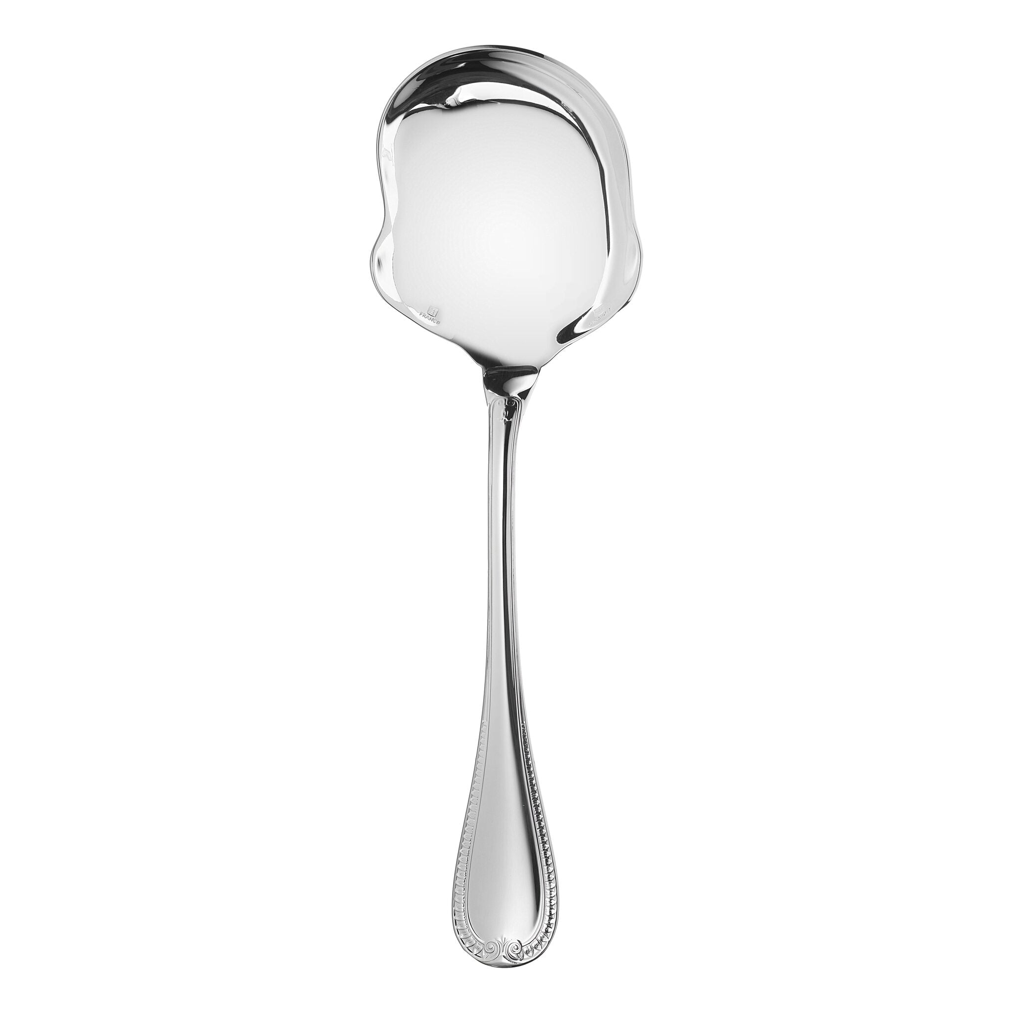 Christofle Malmaison Silver-Plated Serving Spoon in silver-plate on a white background