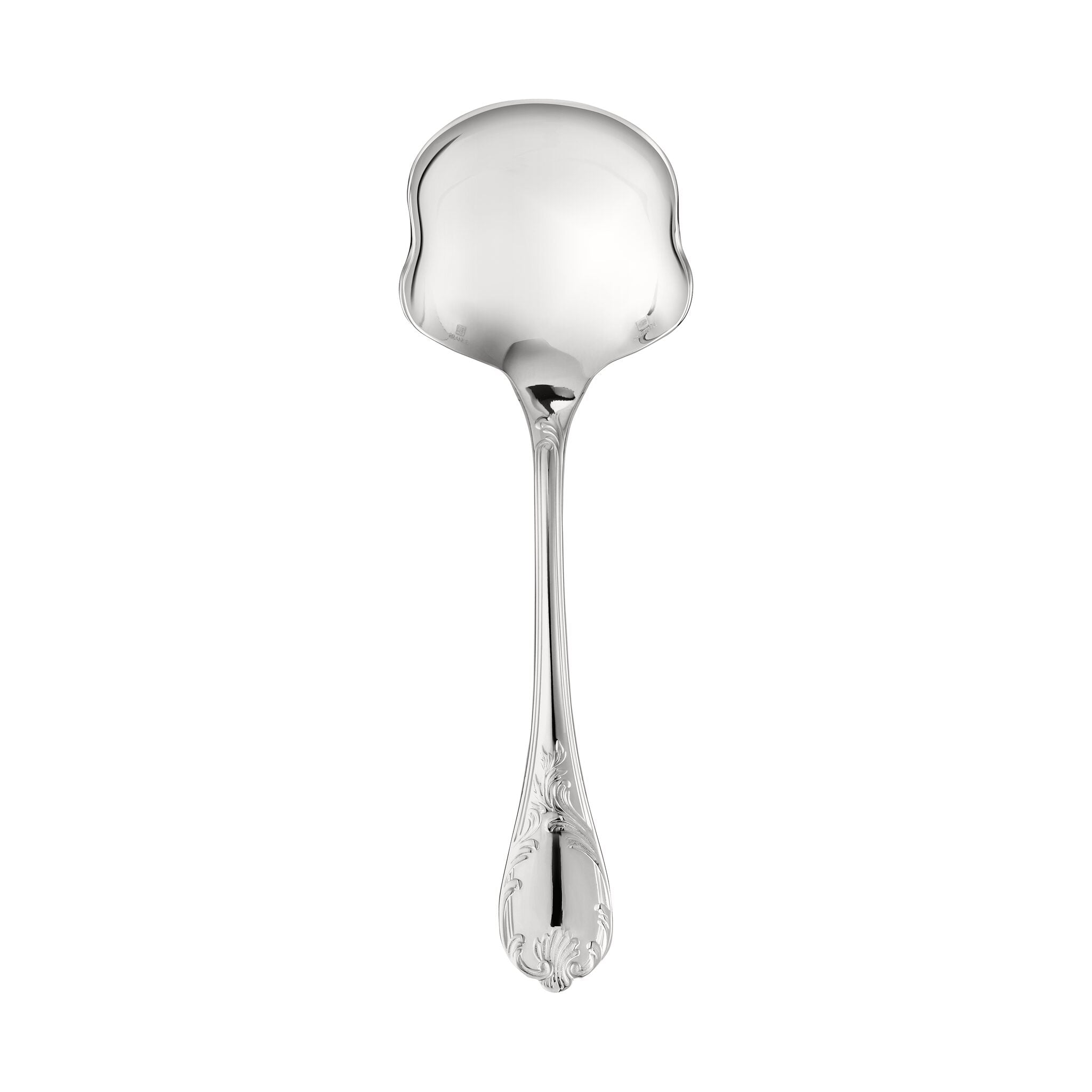 Christofle Marly Silver-Plated Vegetable Serving Spoon in silver-plate on a white background