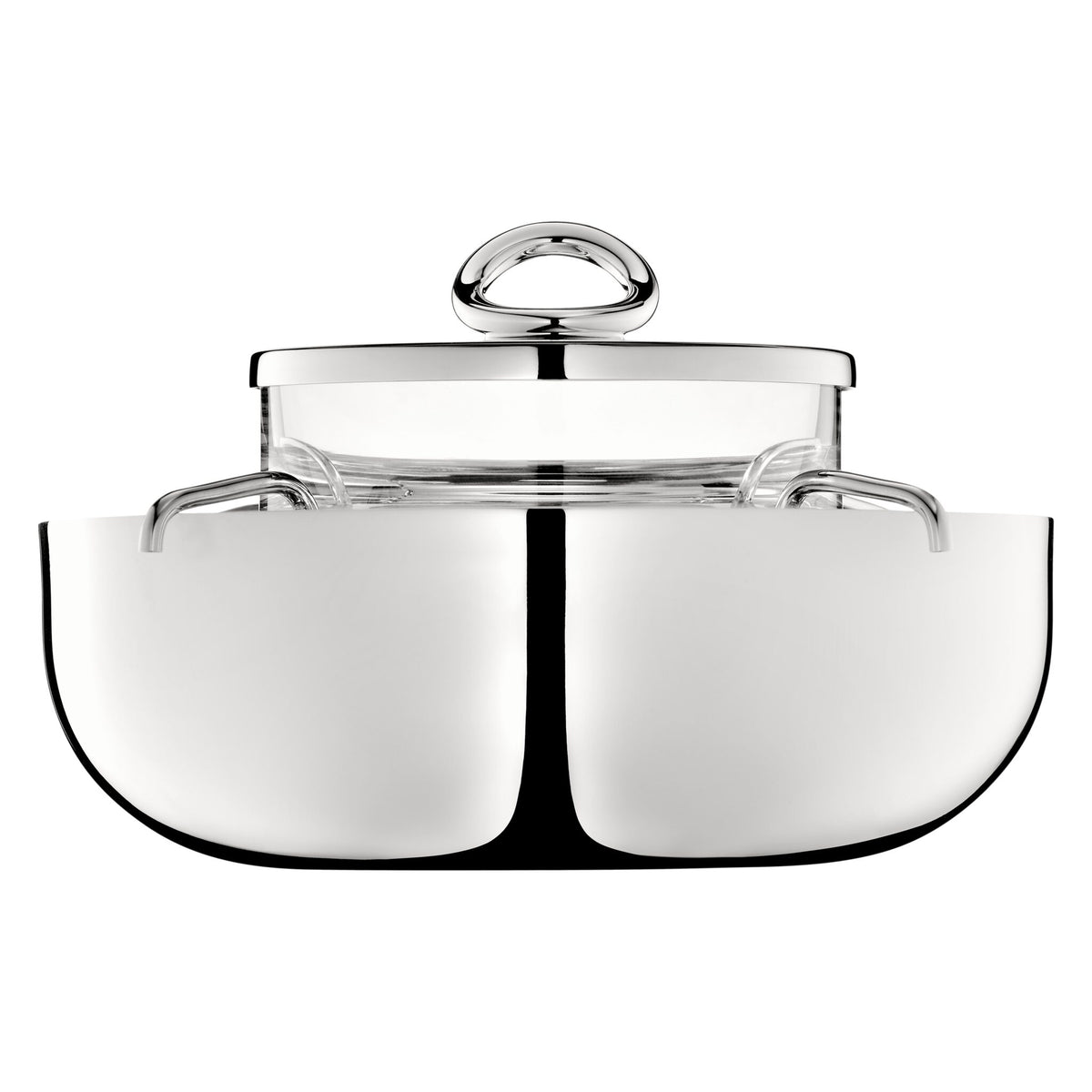 Christofle Vertigo Large Silver-Plated Caviar Serving Set on a white background