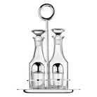 Christofle Vertigo Silver-Plated Oil and Vinegar Cruet Set with Stand on a white background