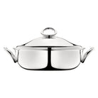 Christofle Vertigo Silver-Plated Vegetable Dish with Lid in silver-plate on a white background