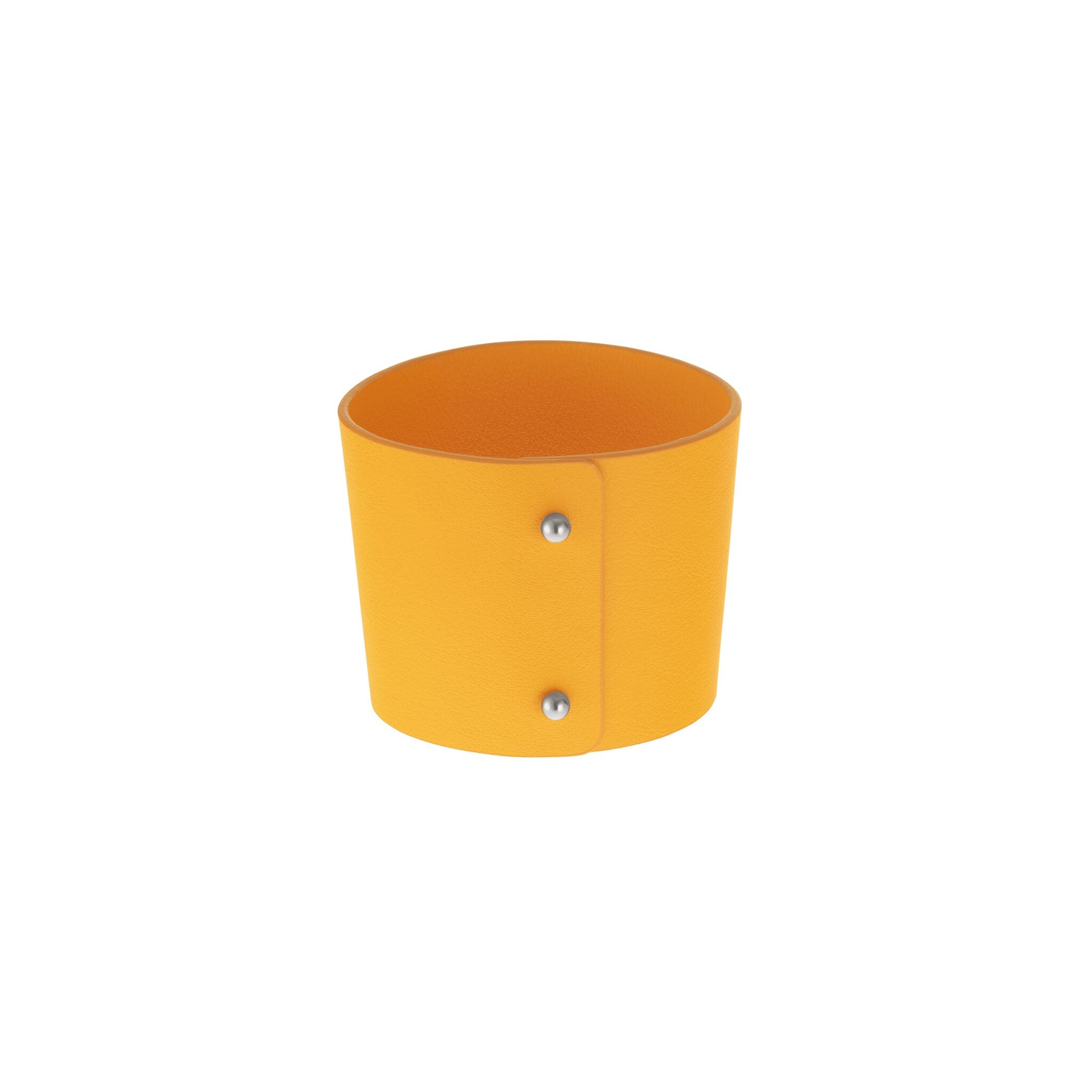 Christofle Yellow Leather Cuff for Stainless Steel Coffee Cup — additional view