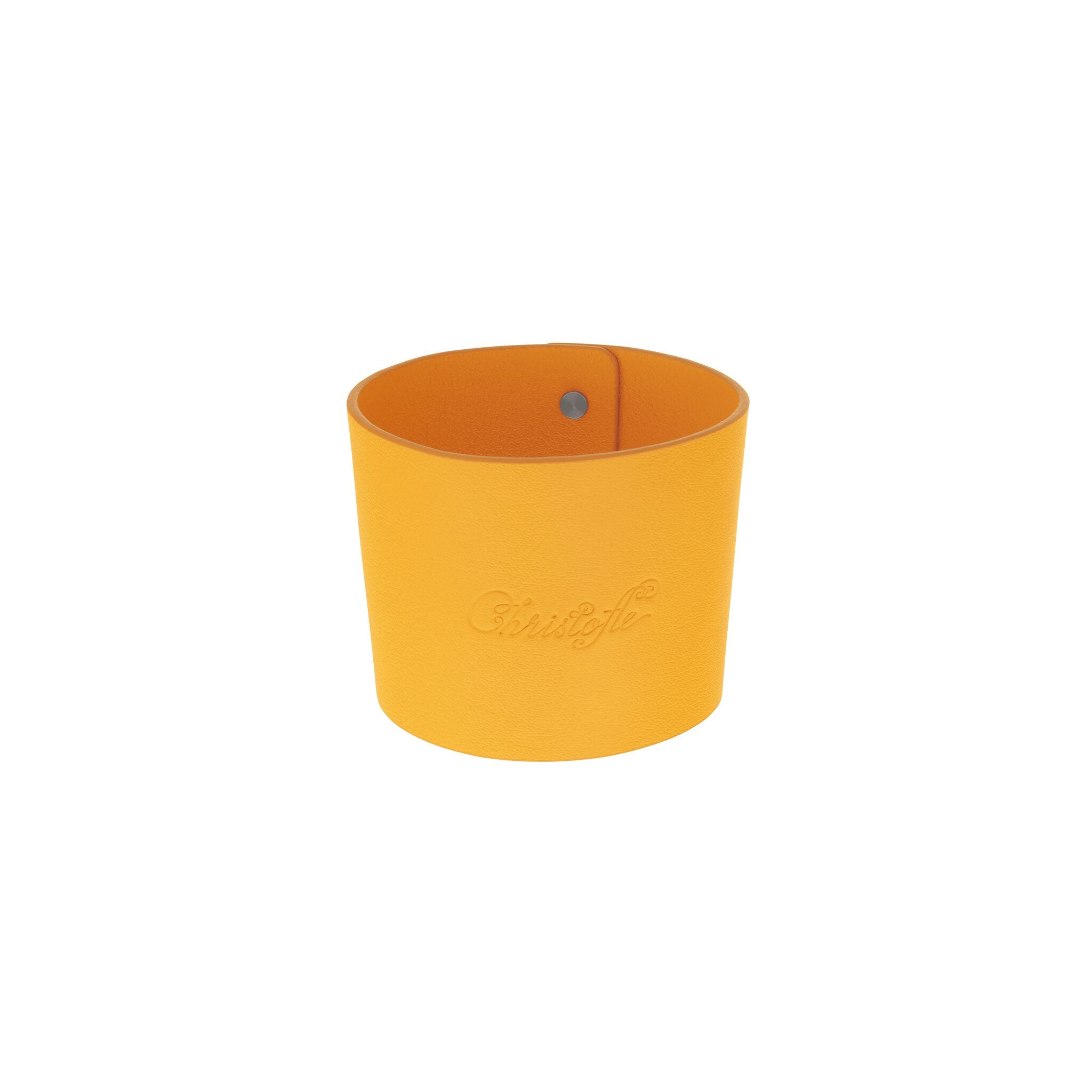 Christofle Yellow Leather Cuff for Stainless Steel Coffee Cup — additional view