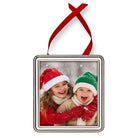 Cunill Addison Bead Square Sterling Silver 2.5" Ornament Frame, sterling silver picture frame, on a white background