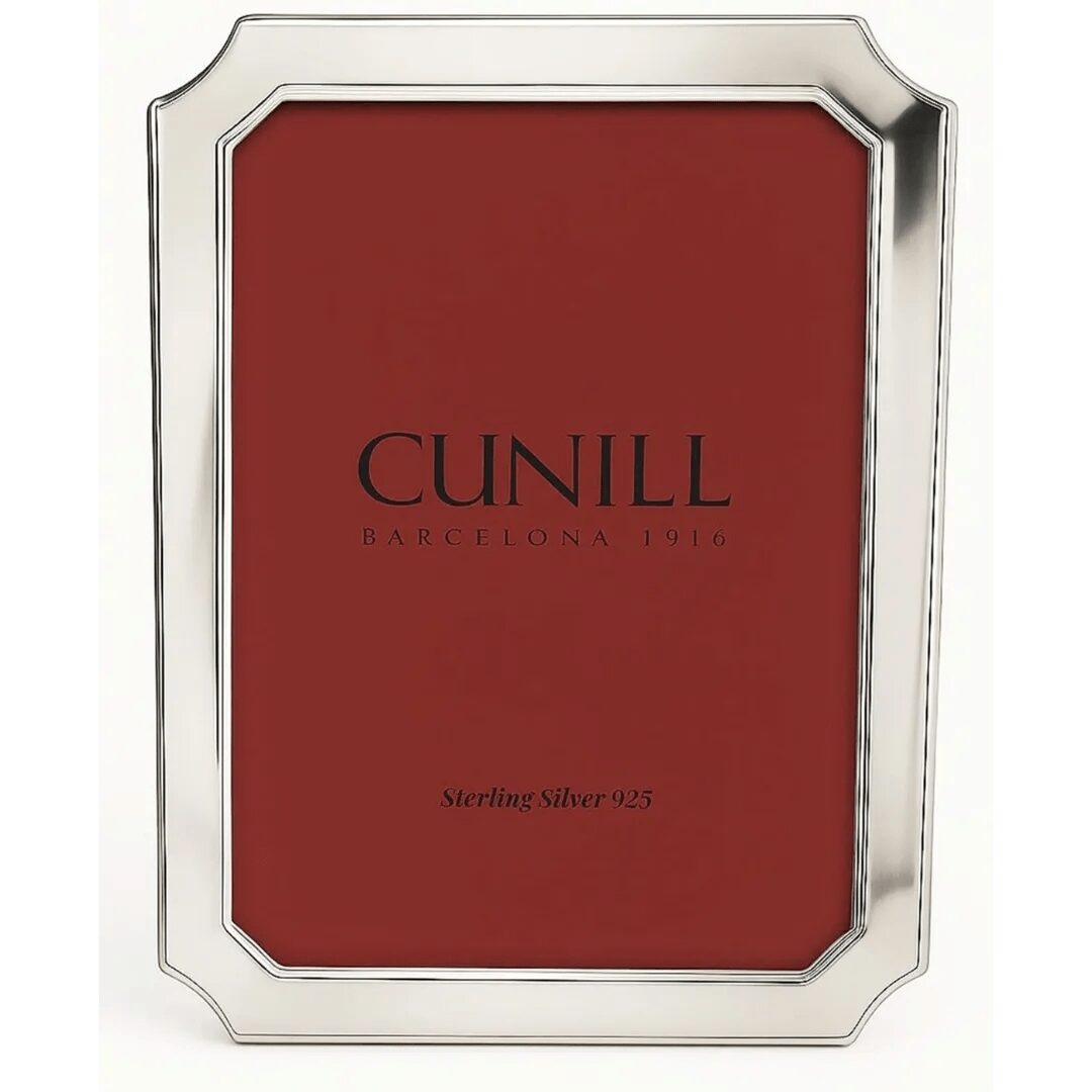 Cunill Amira Non-Tarnish Sterling Silver 8x10 Picture Frame, sterling silver picture frame, on a white background