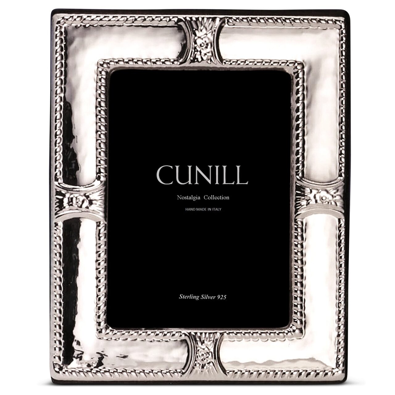 Cunill 'Augusta' 5x7 Non-Tarnish Sterling Silver Picture Frame, sterling silver picture frame, on a white background