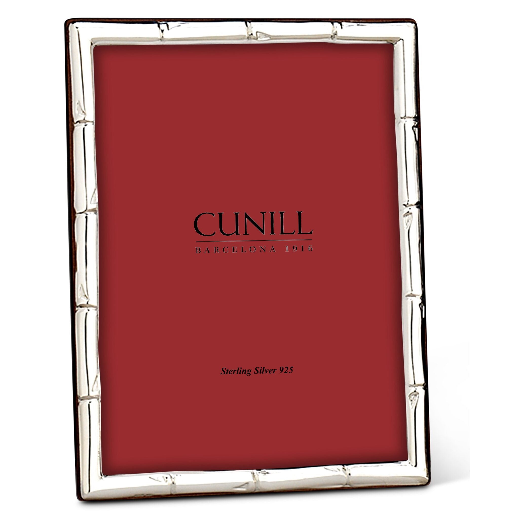 Cunill 'Bamboo' 4x6 Non-Tarnish Sterling Silver Picture Frame, sterling silver picture frame, on a white background