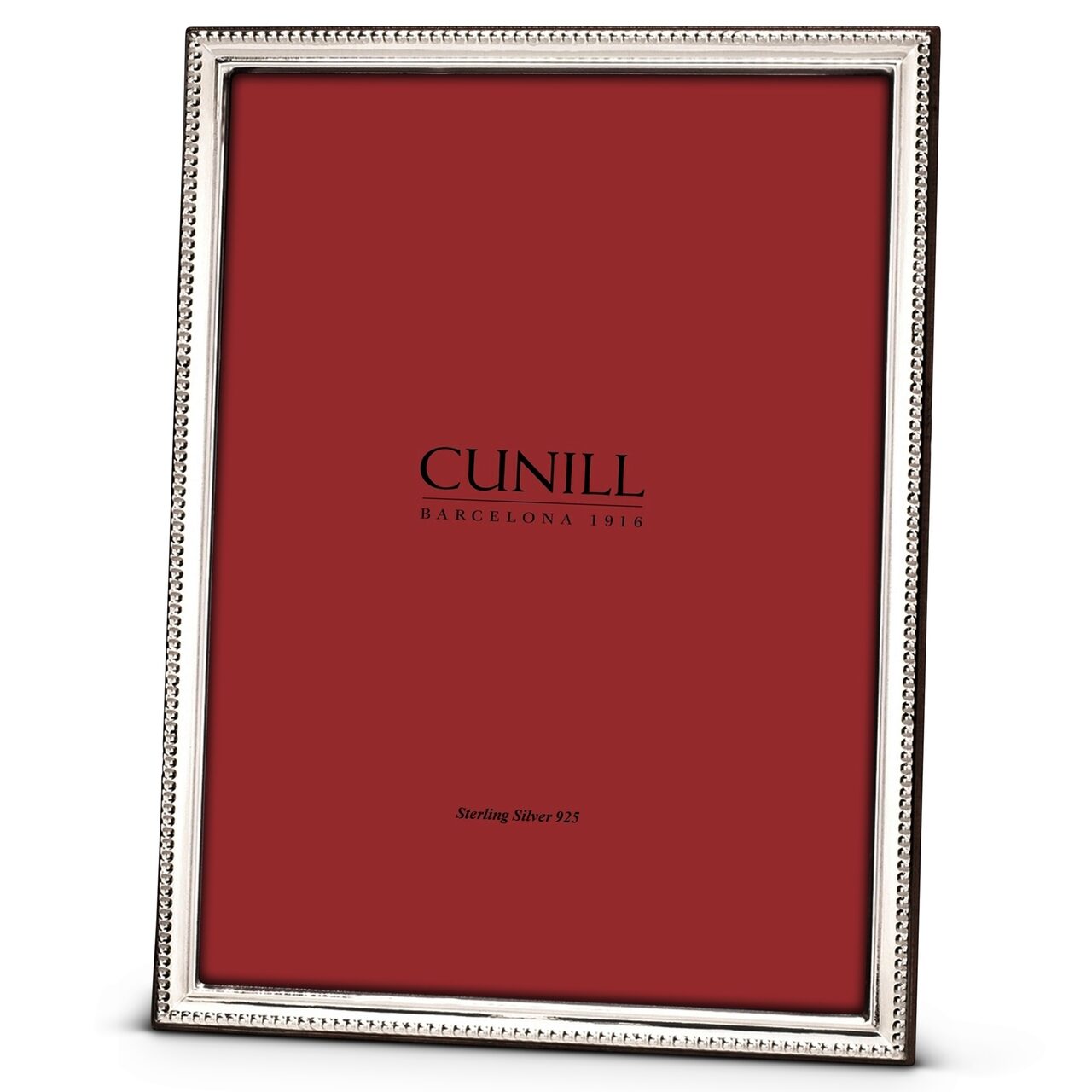 Cunill 'Bead Slim' 8x10 Non-Tarnish Sterling Silver Picture Frame, sterling silver picture frame, on a white background