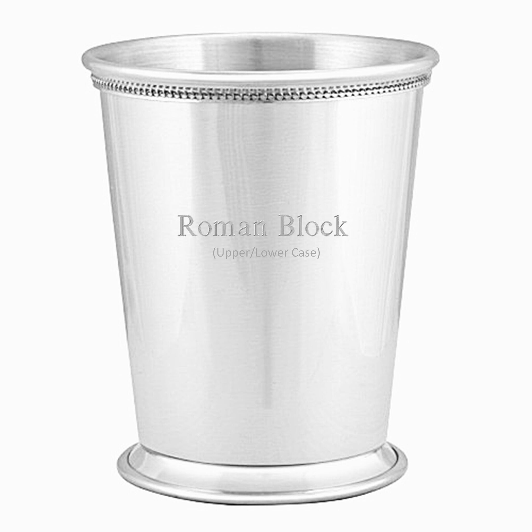Cunill Beaded Polished Pewter 12 oz Mint Julep Cup-Handmade in the USA — additional view