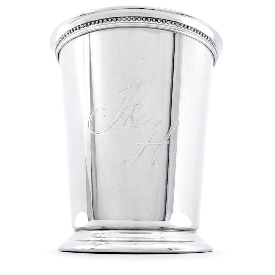Cunill Beaded Polished Pewter 12 oz Mint Julep Cup-Handmade in the USA — additional view