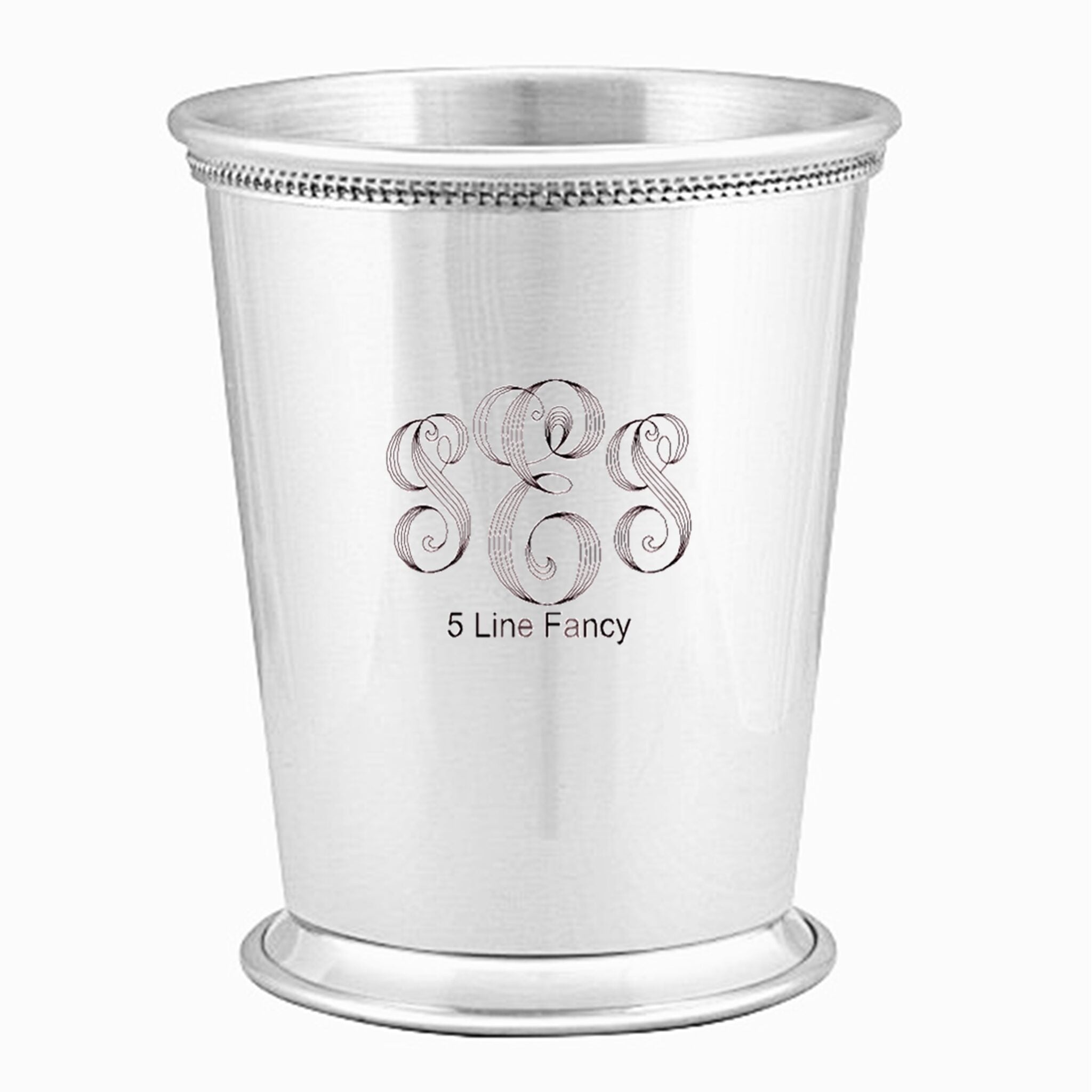 Cunill Beaded Polished Pewter 12 oz Mint Julep Cup-Handmade in the USA — additional view