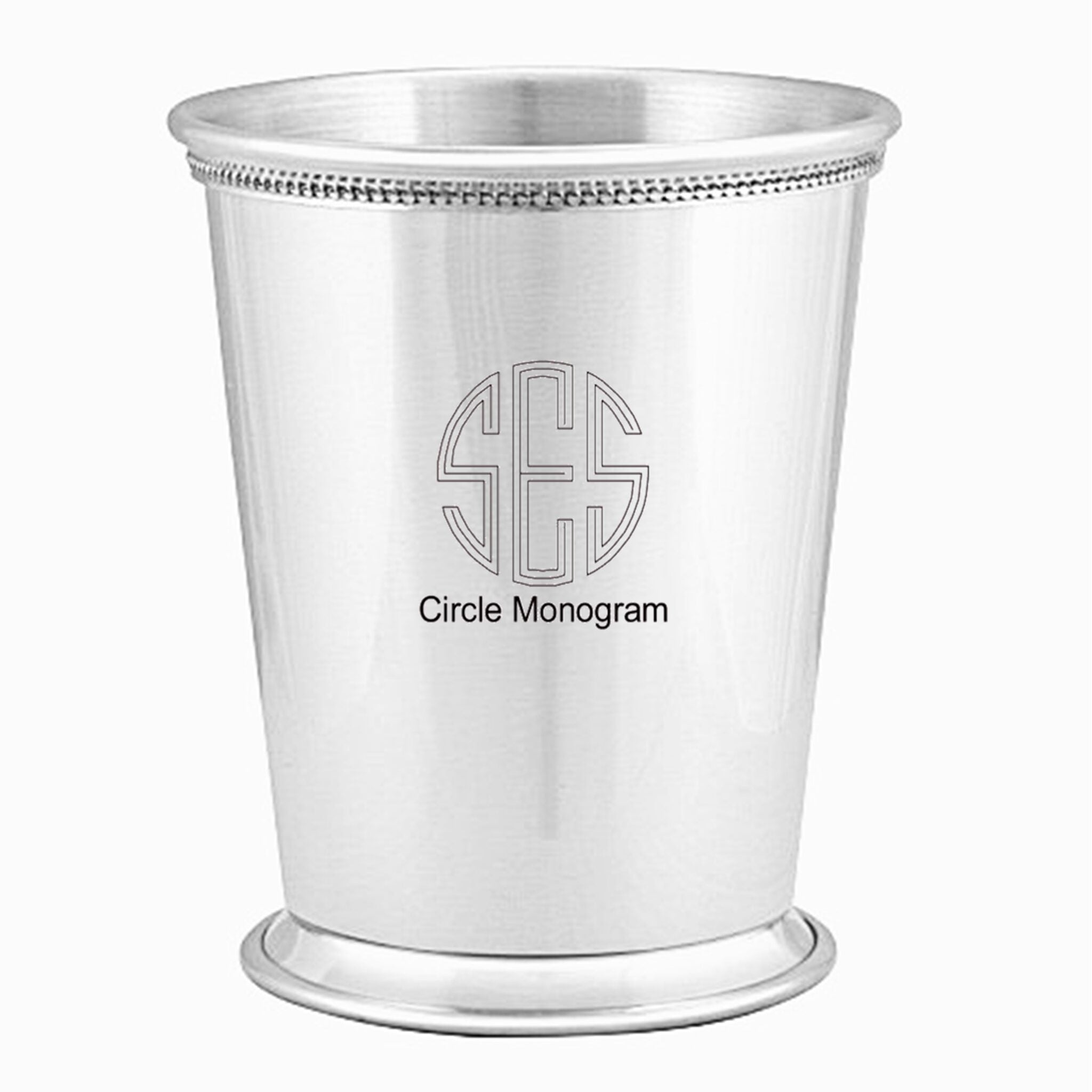Cunill Beaded Polished Pewter 12 oz Mint Julep Cup-Handmade in the USA — additional view