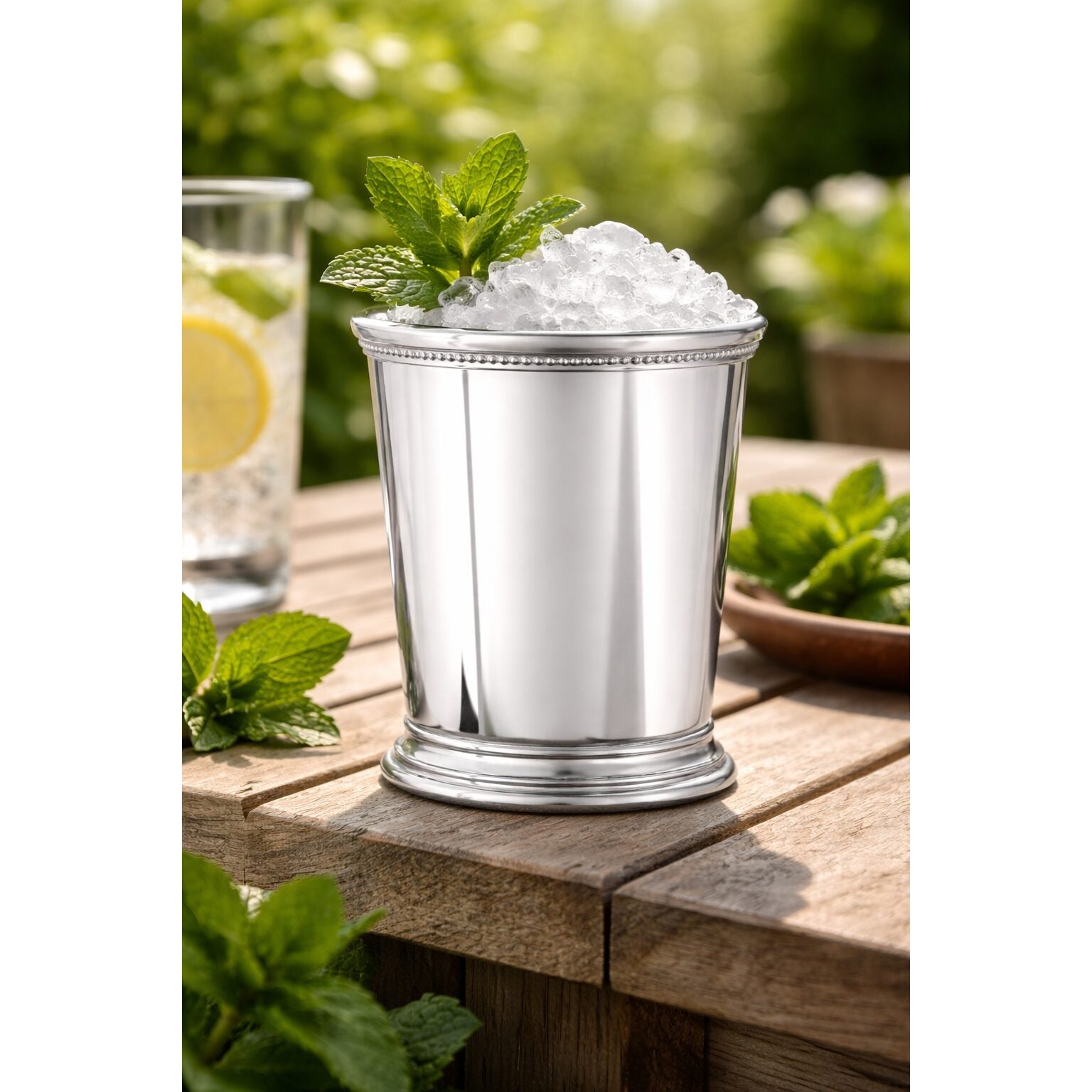 Cunill Beaded Polished Pewter 8 oz Julep Cup-Handmade in the USA — additional view