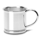 Cunill 'Beaded' Silver Plated Baby Cup, silver plated baby cup, on a white background