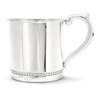 Cunill Beaded Sterling Silver Baby Cup, sterling silver baby cup, on a white background