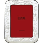 Cunill Bunnies Sterling Silver 4x6 Birth Record Picture Frame, sterling silver picture frame, on a white background