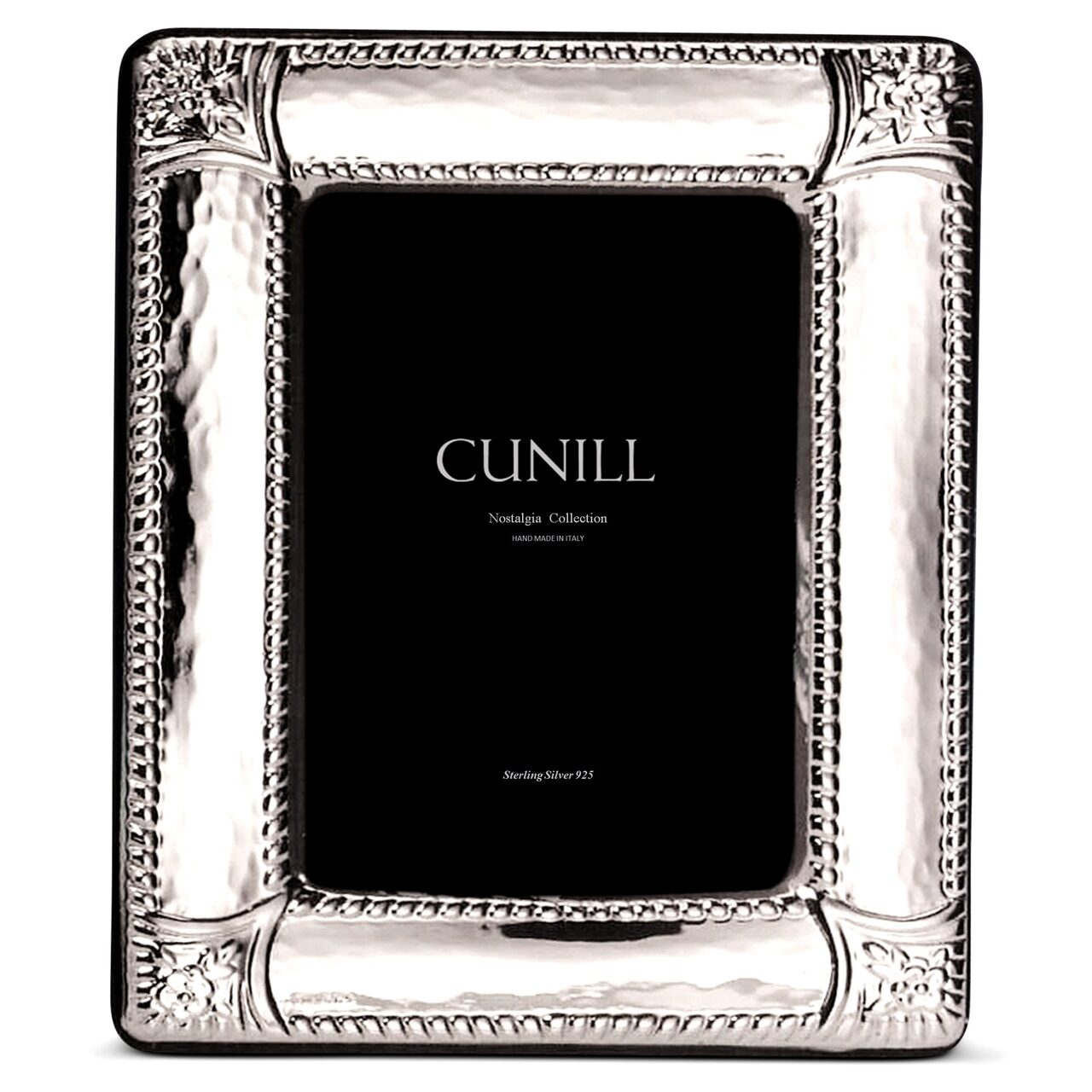 Cunill 'Charlotte' 3.5x5 Non-Tarnish Sterling Silver Picture Frame, sterling silver picture frame, on a white background