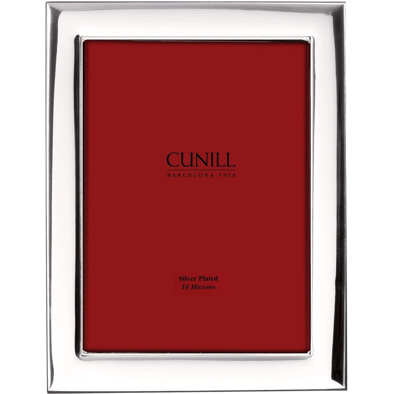 Cunill Classic Plain Non-Tarnish Silverplated 8x10 Picture Frame, silver plated picture frame, on a white background
