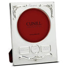 Cunill Classic Sterling Silver 3.5'' Round Photo Birth Record Picture Frame, sterling silver picture frame, on a white background