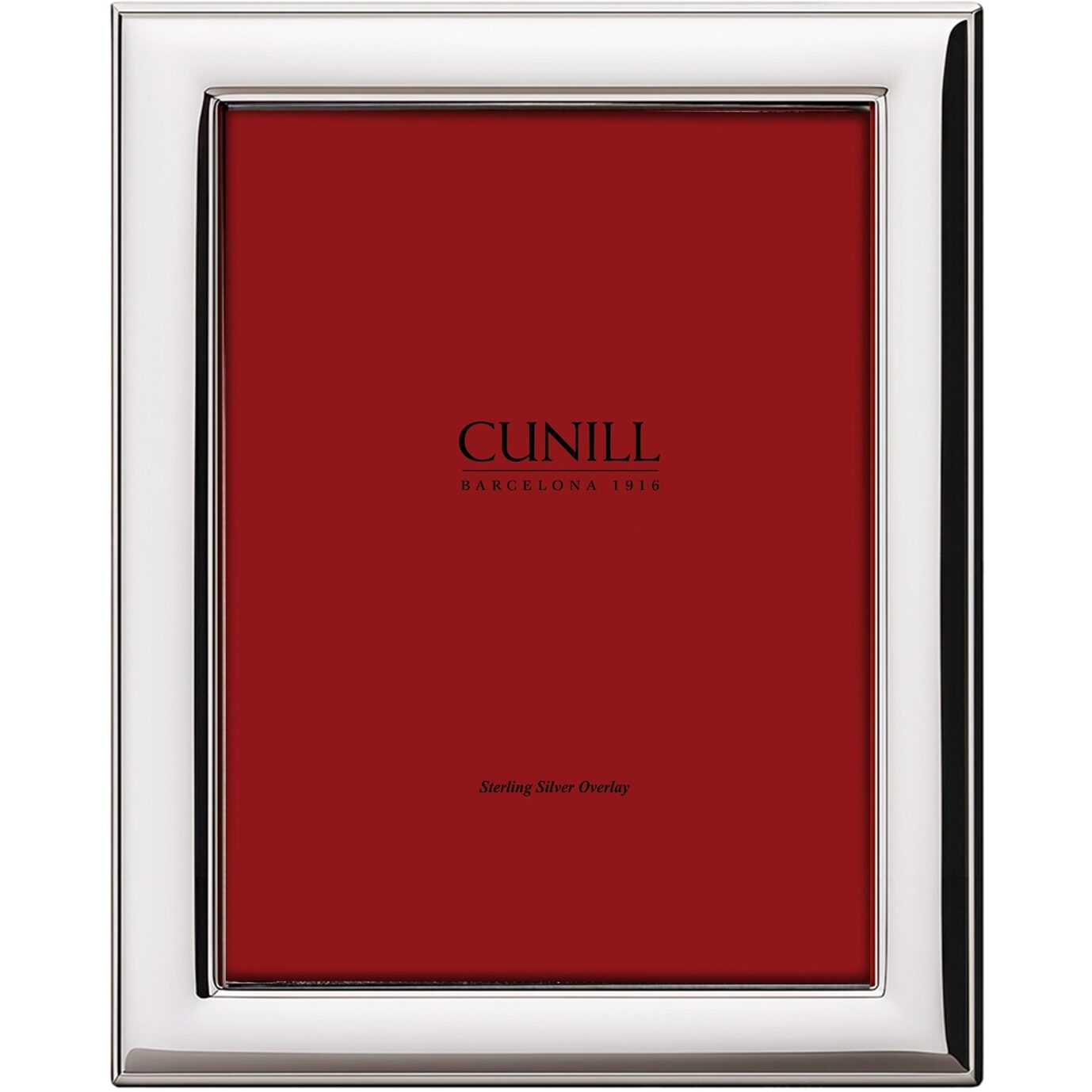 Cunill Classic Sterling Silver Overlay 5x7 Picture Frame, sterling silver picture frame, on a white background