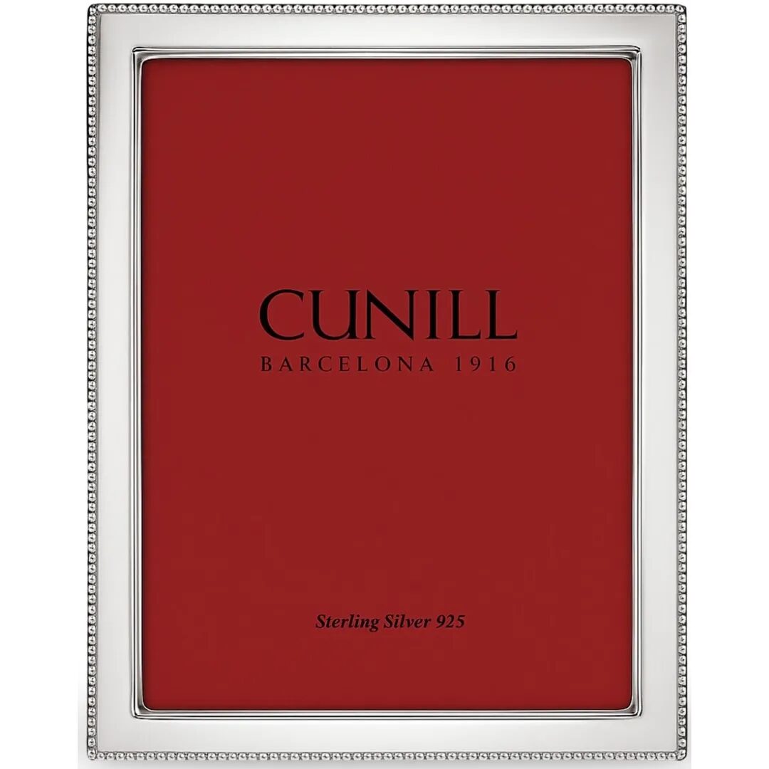 Cunill 'Contemporary Bead' 4x6 Non-Tarnish Sterling Silver Picture Frame, sterling silver picture frame, on a white background