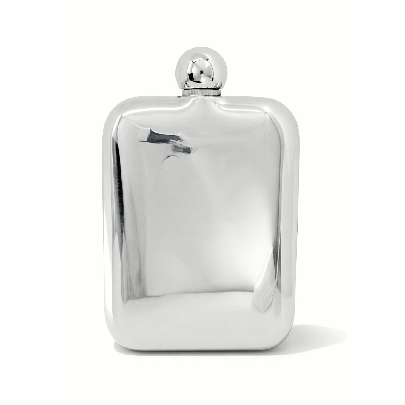 Cunill Contoured Stainless Steel Mirror Finish 6oz Flask w-Screw Cap — additional view