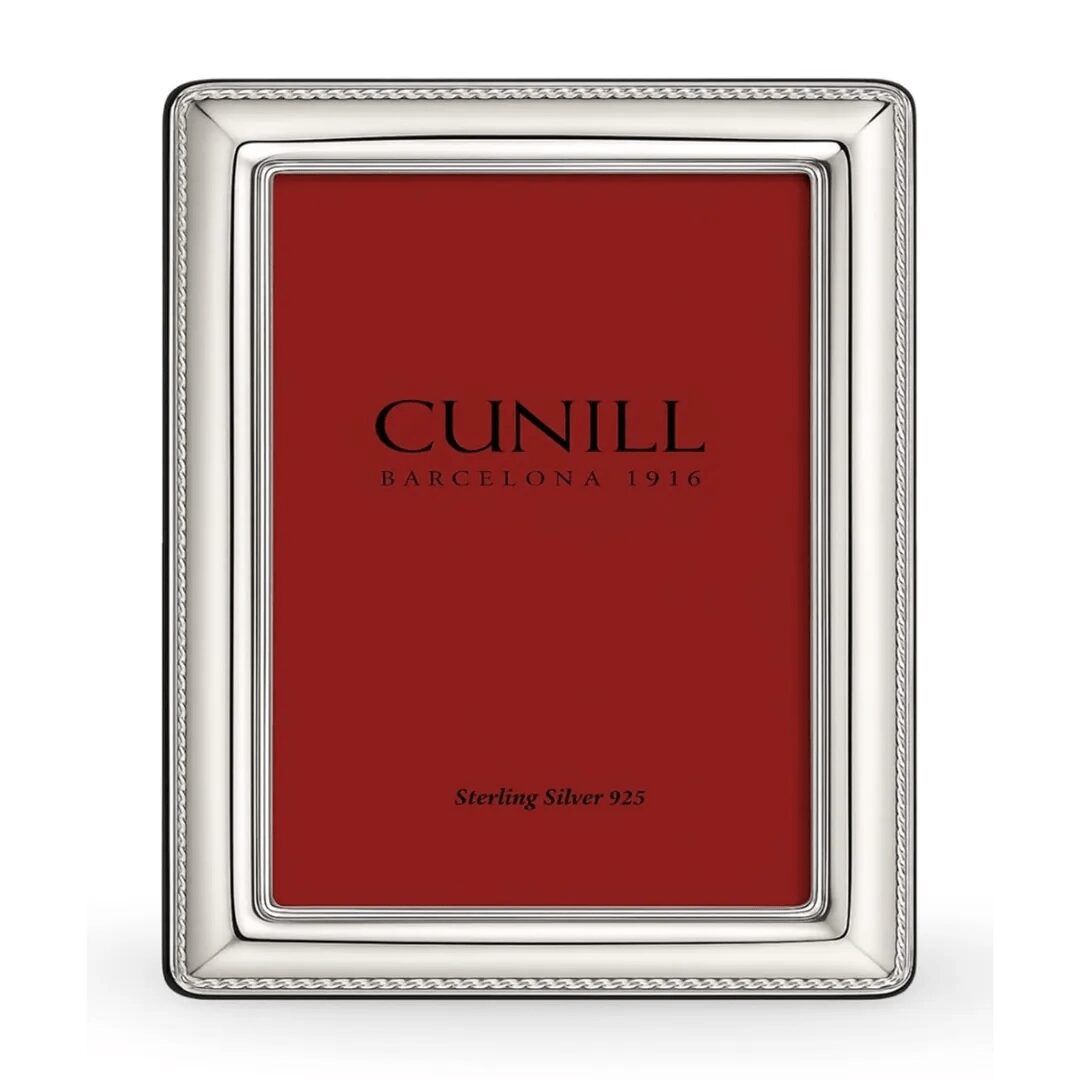 Cunill 'Cord' 8x10 Non-Tarnish Sterling Silver Picture Frame, sterling silver picture frame, on a white background