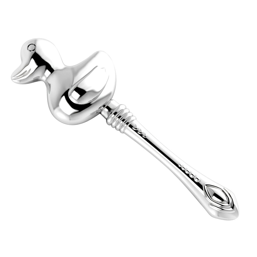 Cunill Duck Sterling Silver Baby Rattle — additional view