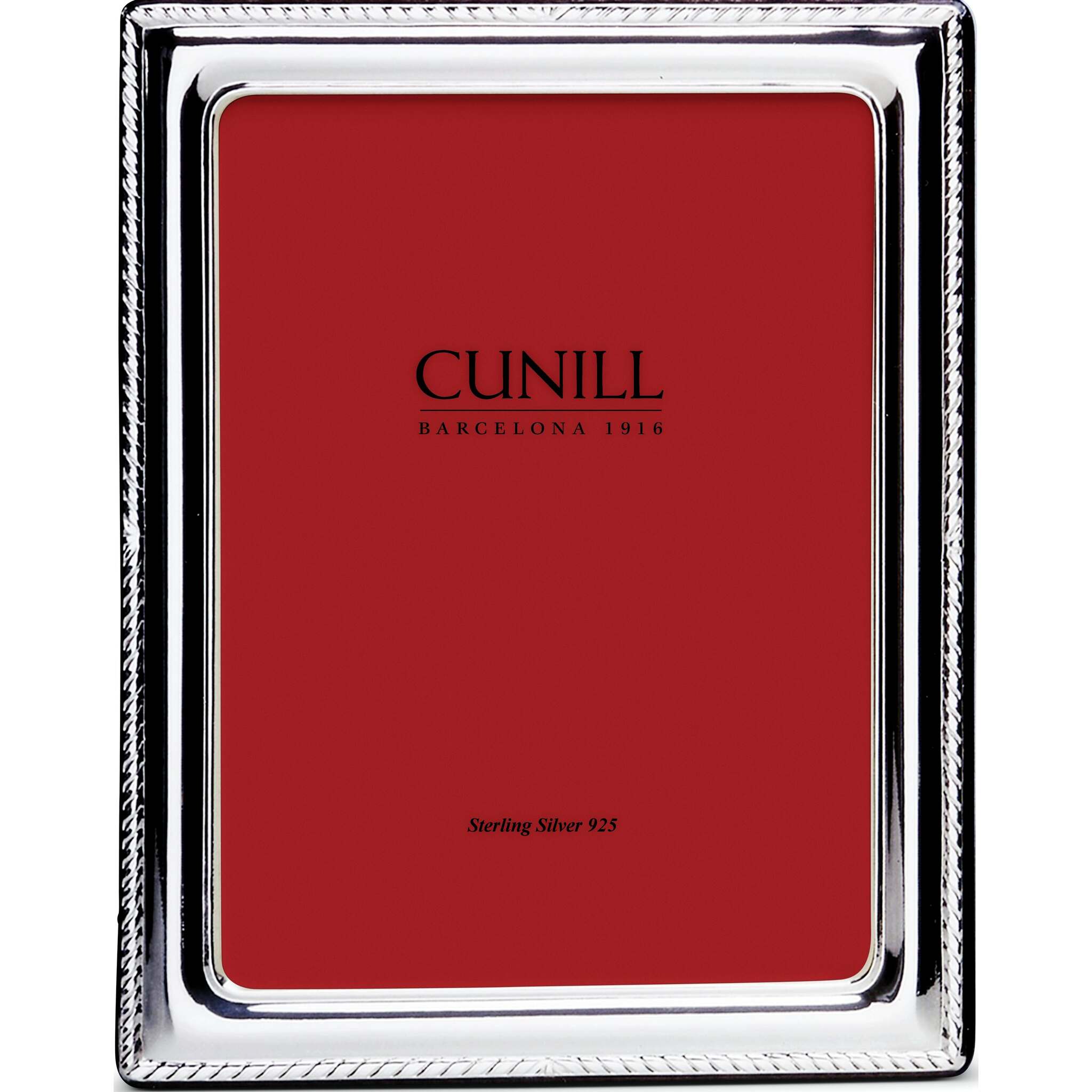 Cunill Elegance Sterling Silver 5x7 Picture Frame, sterling silver picture frame, on a white background