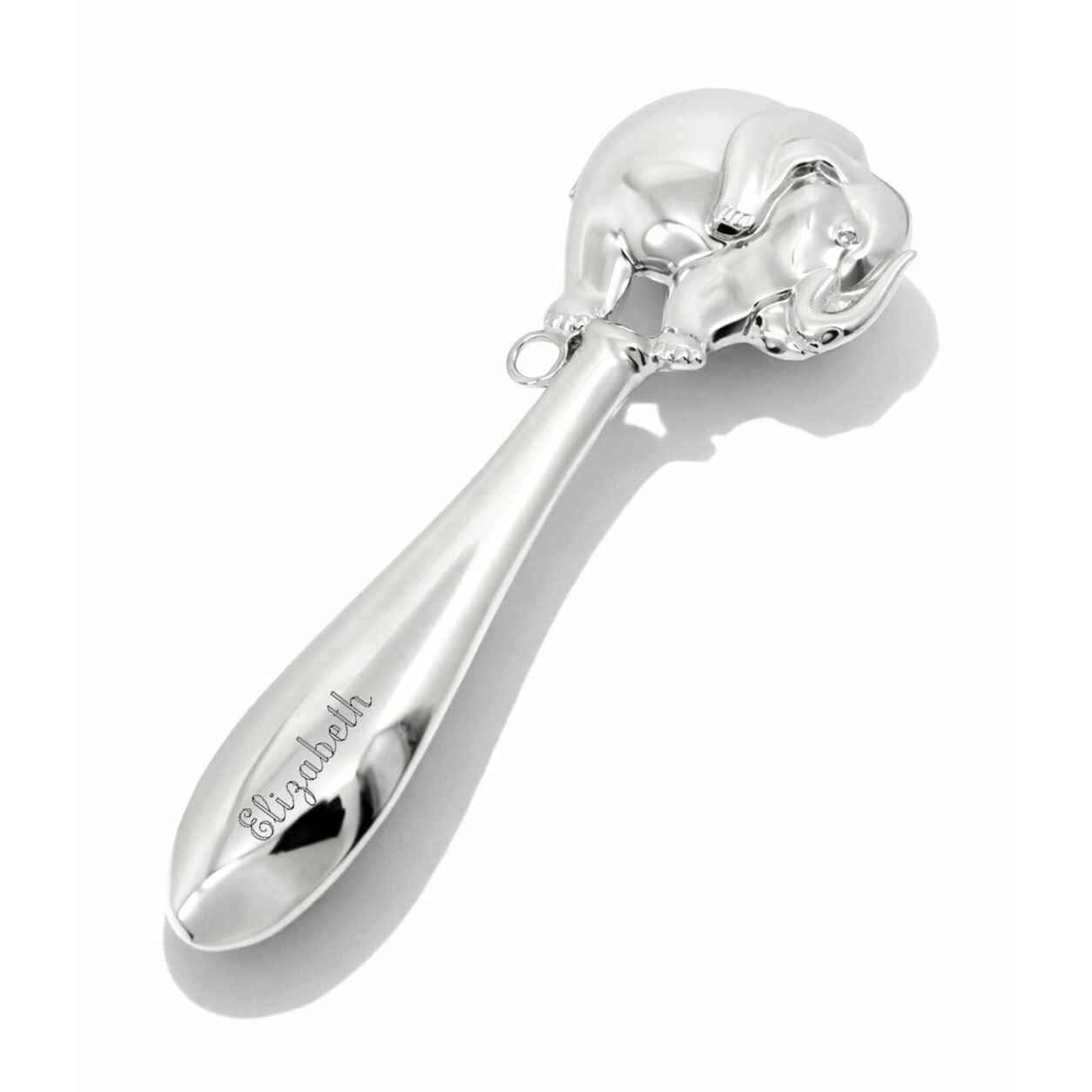 Cunill Elephant Sterling Silver Baby Rattle — additional view