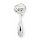 Cunill Elephant Sterling Silver Baby Rattle, sterling silver baby rattle, on a white background