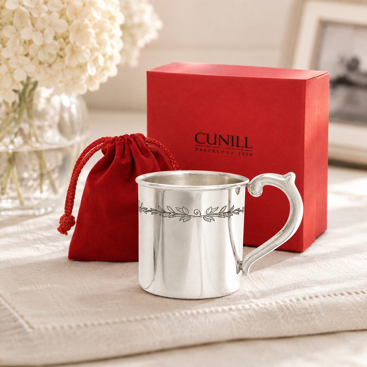 Cunill Floral Sterling Silver Baby Cup — additional view