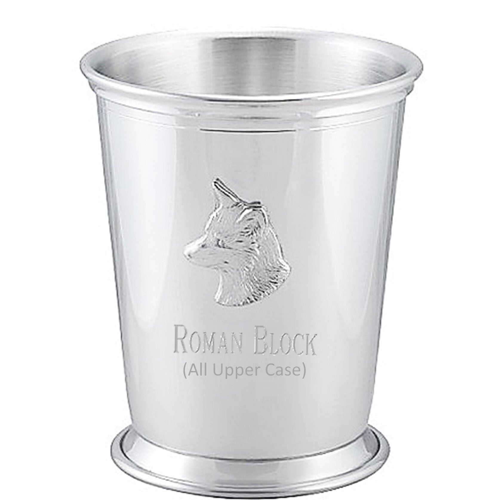 Cunill Fox Head Pewter Julep Cup 10 oz — additional view