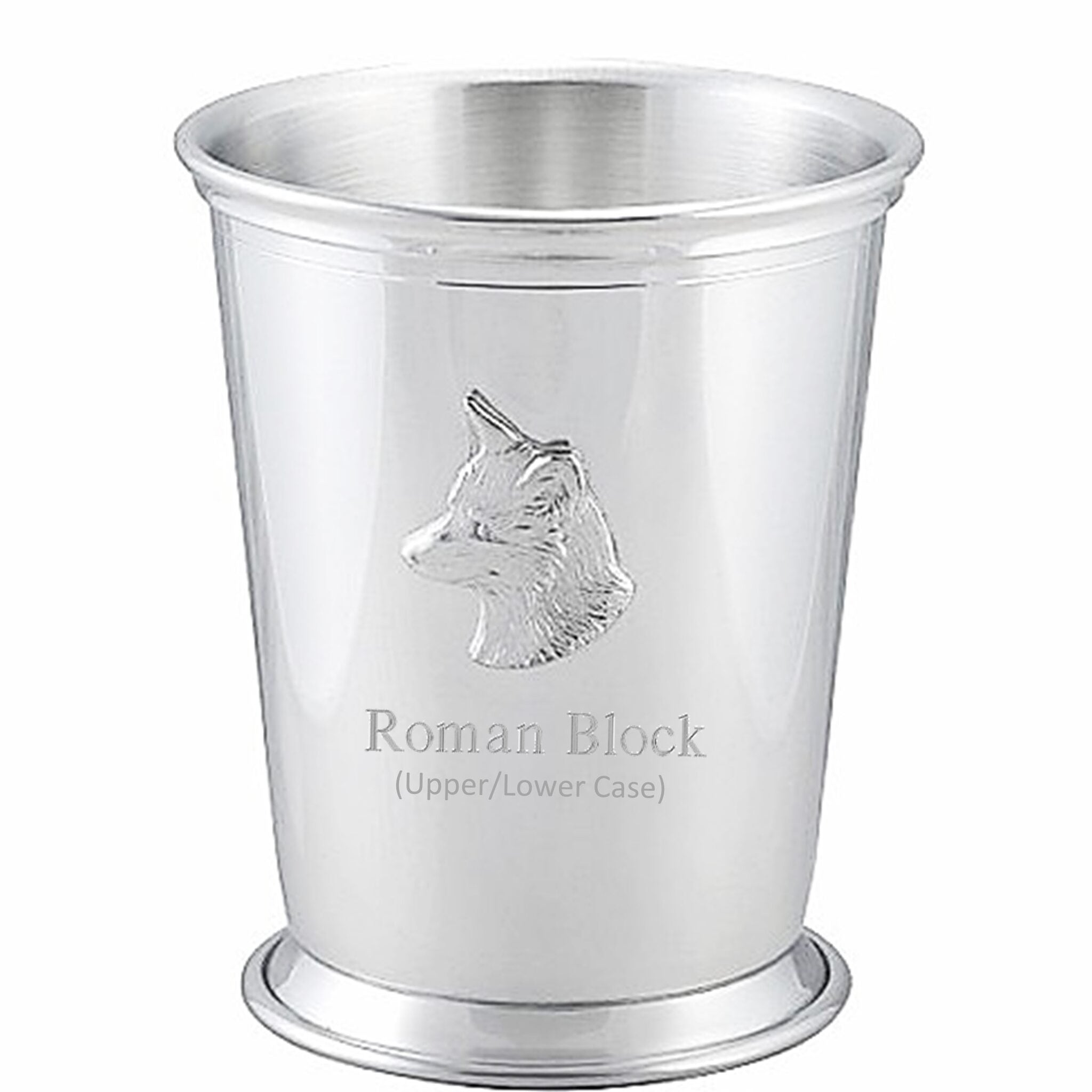 Cunill Fox Head Pewter Julep Cup 10 oz — additional view