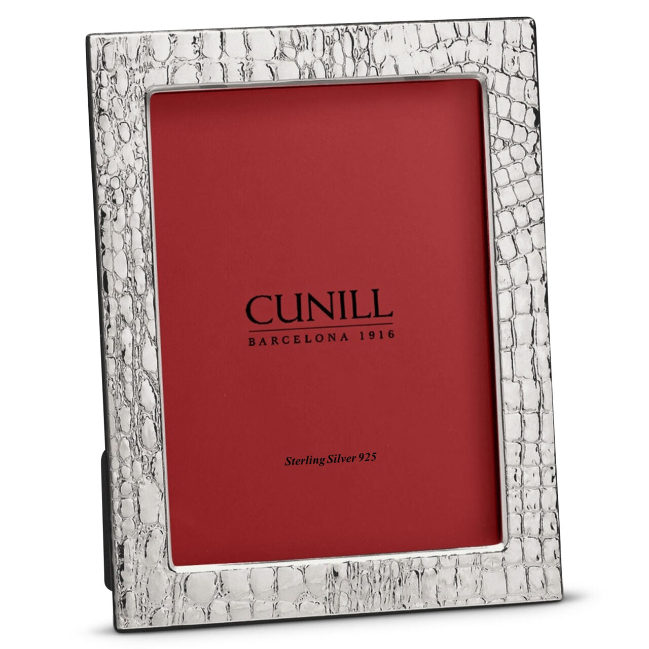 Cunill 'Gator' 4x6 Non-Tarnish Sterling Silver Picture Frame, sterling silver picture frame, on a white background