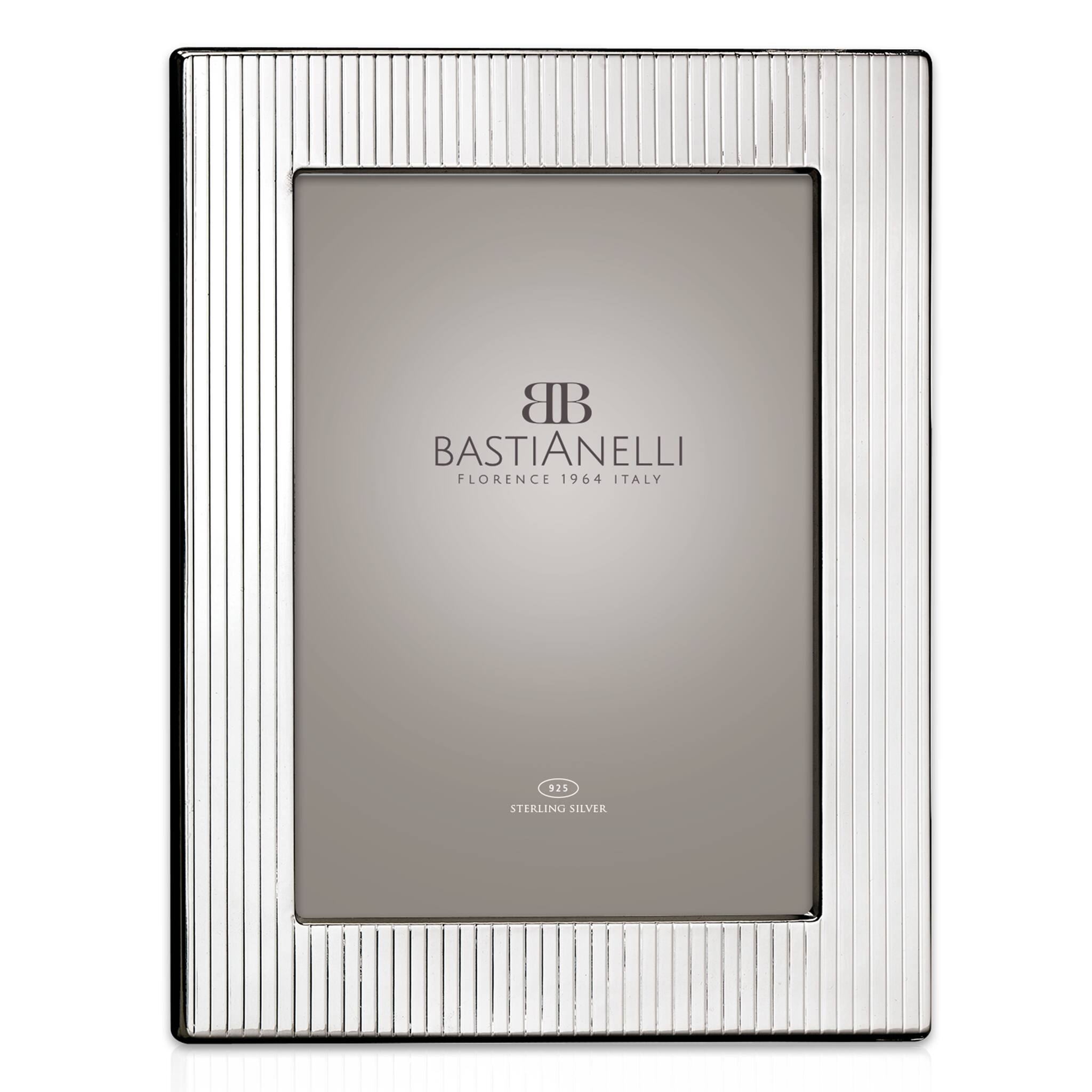 Cunill 'Gessato' 5x7 Sterling Silver Picture Frame, sterling silver picture frame, on a white background