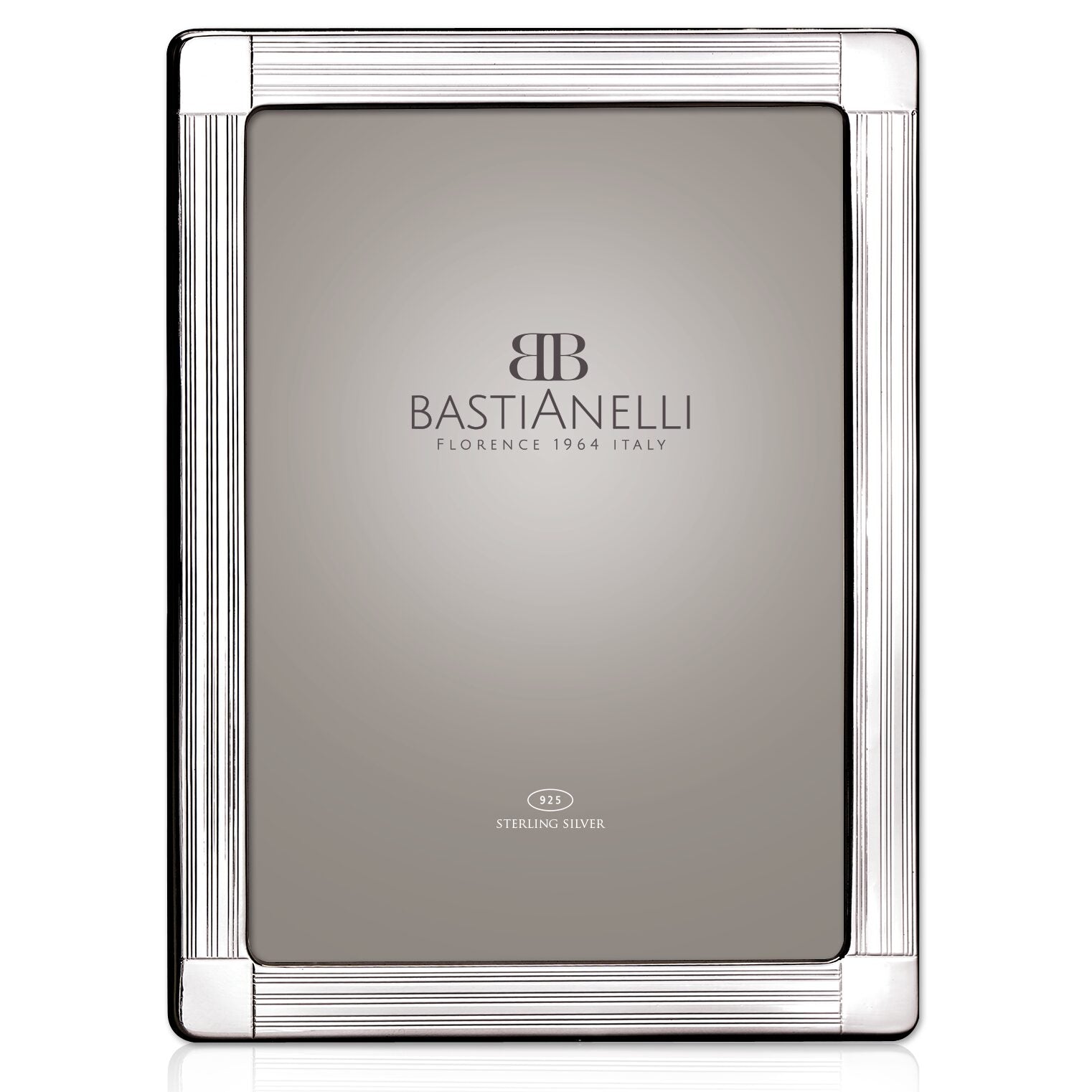 Cunill 'Guilloche' 5x7 Sterling Silver Picture Frame, sterling silver picture frame, on a white background
