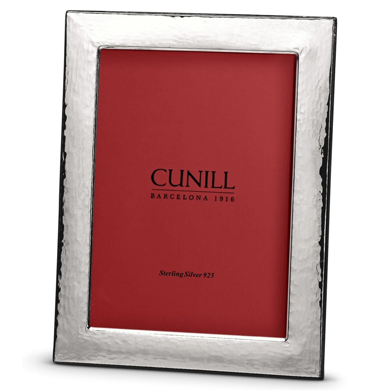 Cunill 'Hammered' 4x6 Non-Tarnish Sterling Silver Picture Frame, sterling silver picture frame, on a white background