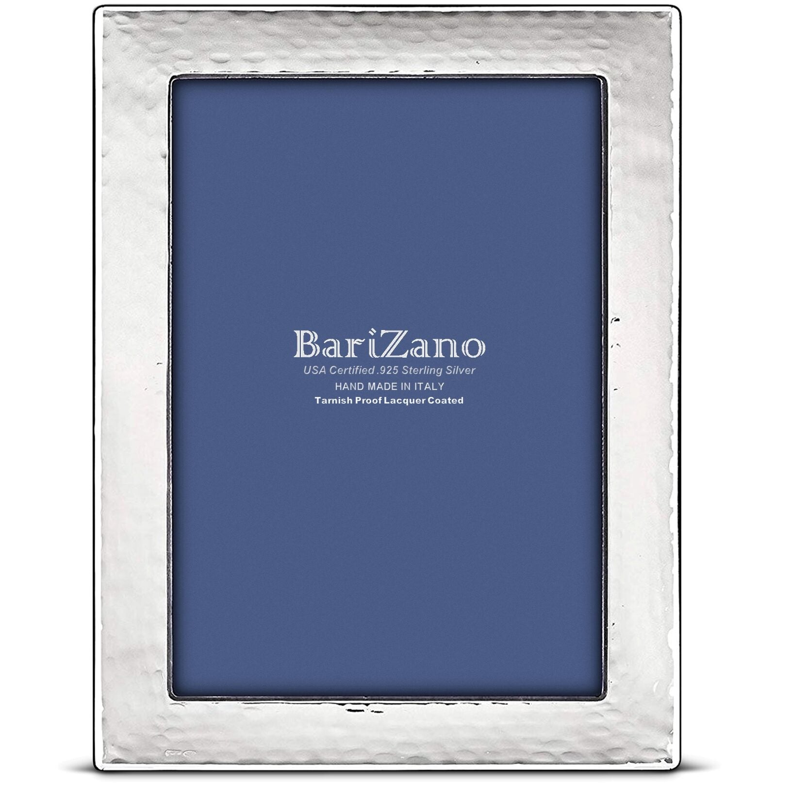 Cunill 'Hammered' 8x10 Non-Tarnish 925 Sterling Silver Frame, sterling silver picture frame, on a white background