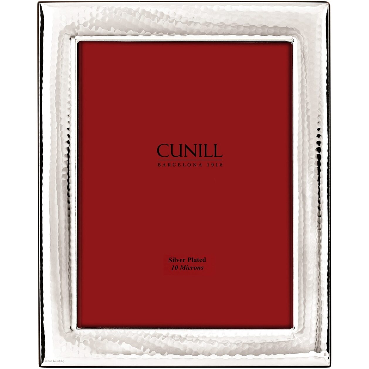 Cunill Hammered Non-Tarnish Silverplated 4x6 Picture Frame, silver plated picture frame, on a white background