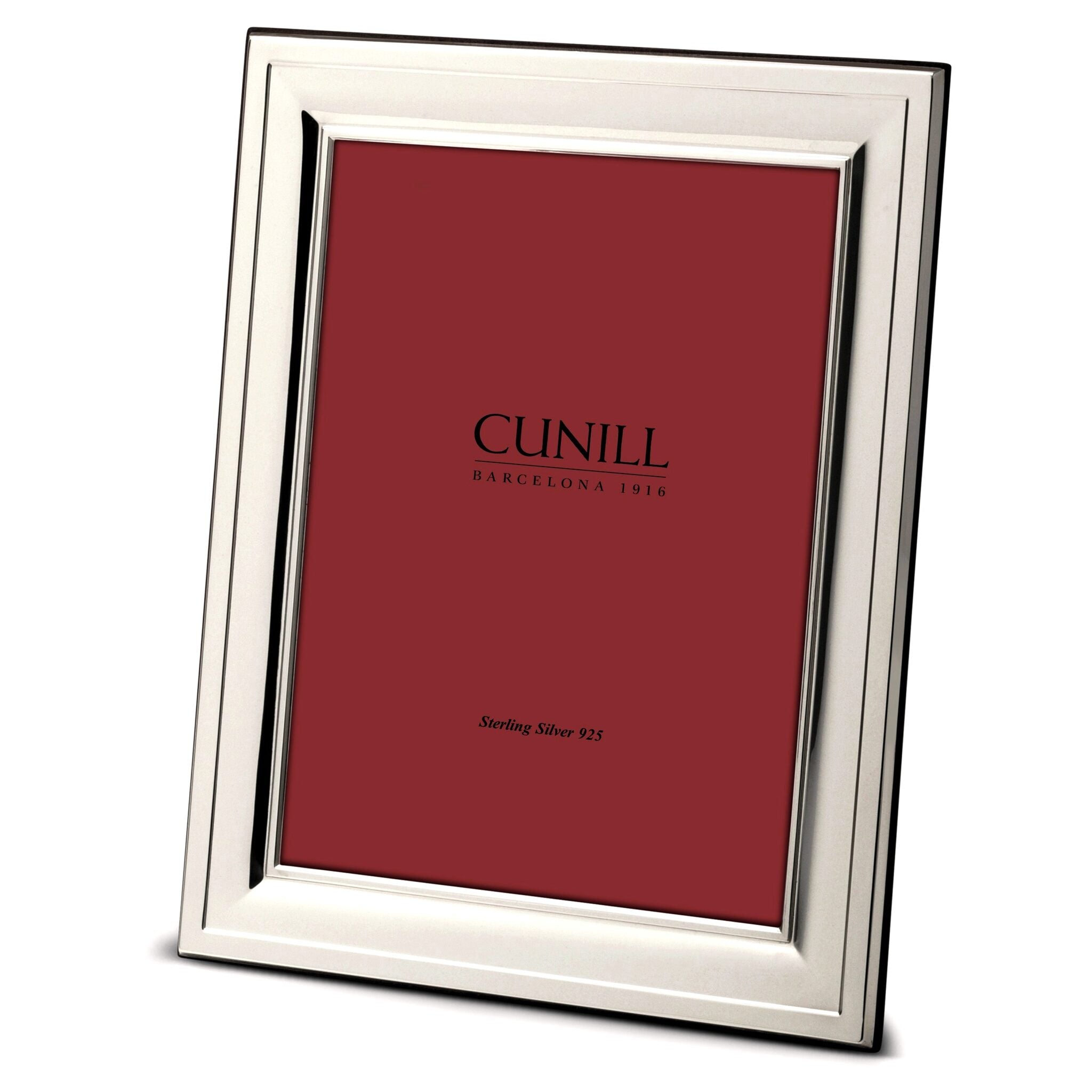 Cunill Hampton Sterling Silver 5x7 Picture Frame, sterling silver picture frame, on a white background