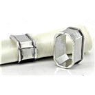 Cunill Hexagonal Pewter Personalized Napkin Rings Set of 2 — additional view