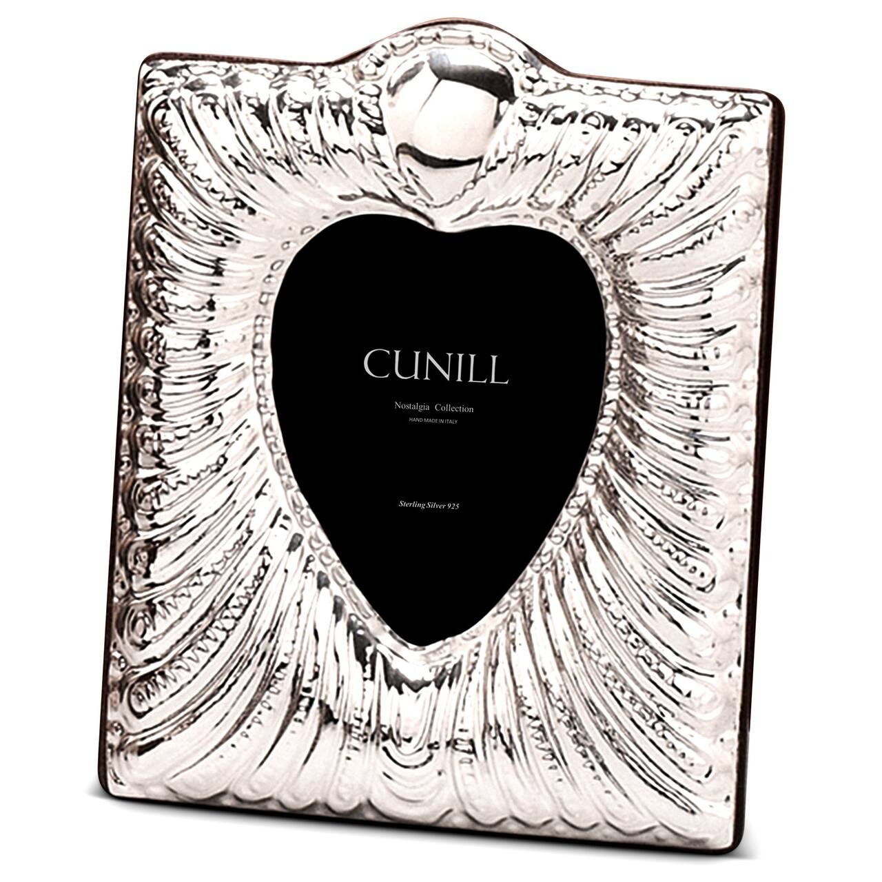 Cunill 'Imperial Heart' 1x2.5 Non-Tarnish Sterling Silver Picture Frame, sterling silver picture frame, on a white background