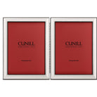 Cunill Isabella Non-Tarnish Sterling Silver Double 5x7 Folding Frame, sterling silver picture frame, on a white background