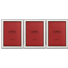Cunill Isabella Non-Tarnish Sterling Silver Triple 5x7 Folding Frame, sterling silver picture frame, on a white background