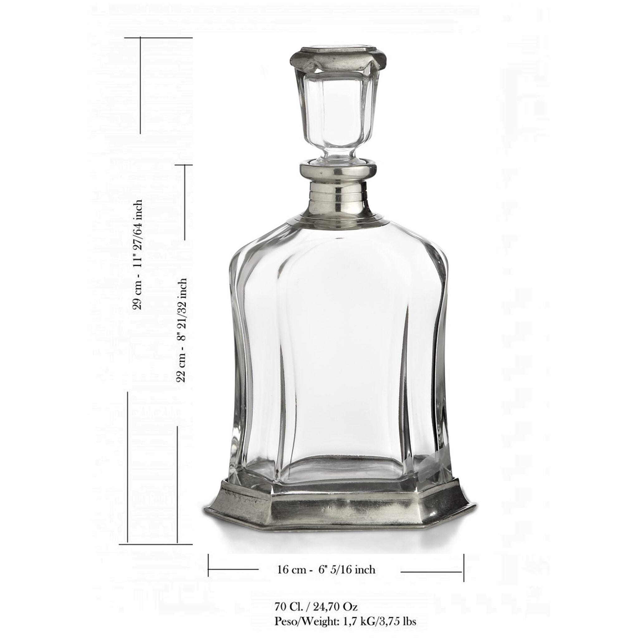 Cunill 'Italia' Pewter and Glass Decanter — additional view