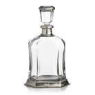 Cunill 'Italia' Pewter and Glass Decanter, pewter liquor decanter, on a white background