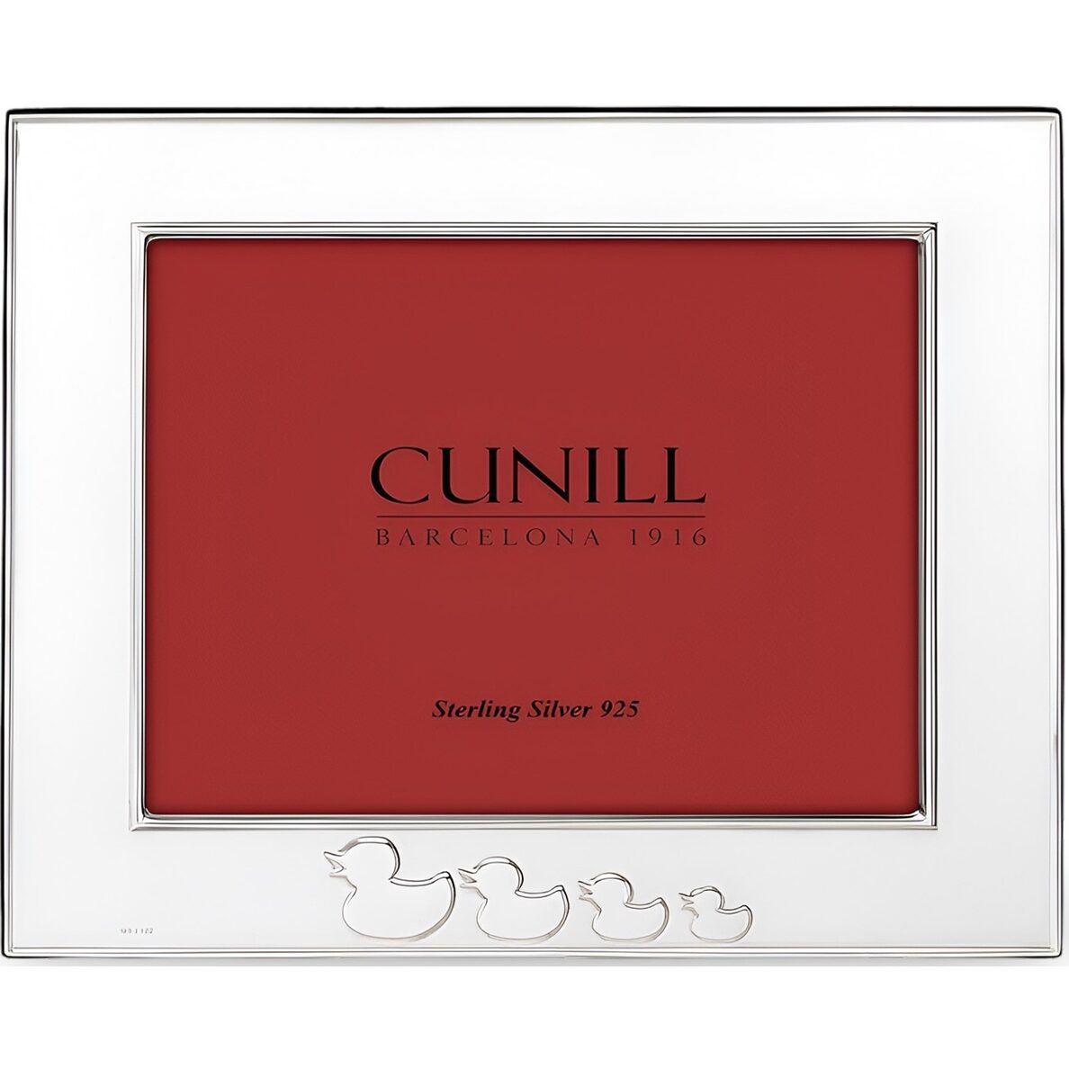 Cunill Just Ducky Sterling Silver 4x6 Picture Frame, sterling silver picture frame, on a white background