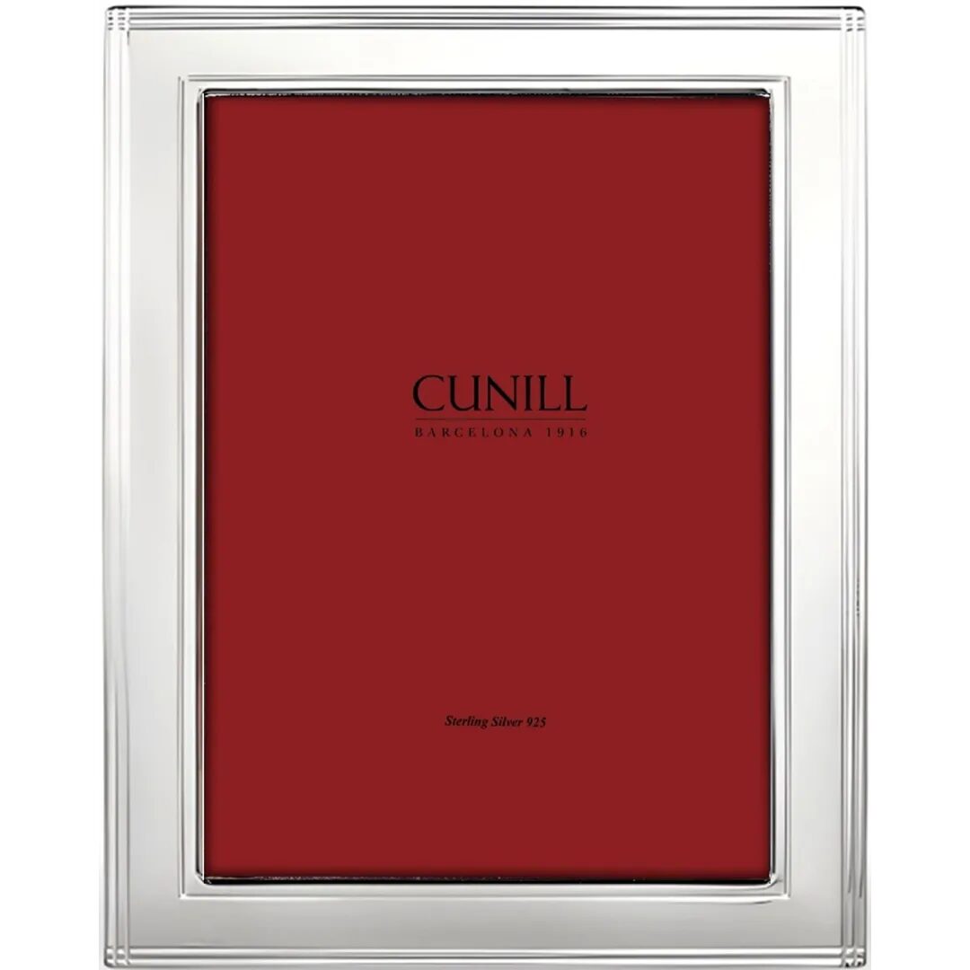 Cunill Madison Non-Tarnish Sterling Silver 5x7 Picture Frame, sterling silver picture frame, on a white background