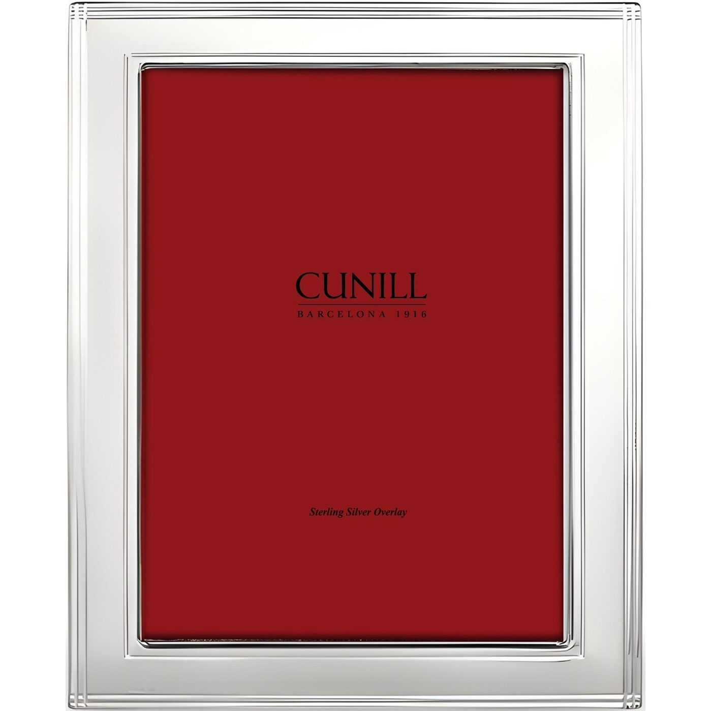 Cunill Madison Sterling Silver Overlay 8x10 Frame, sterling silver picture frame, on a white background
